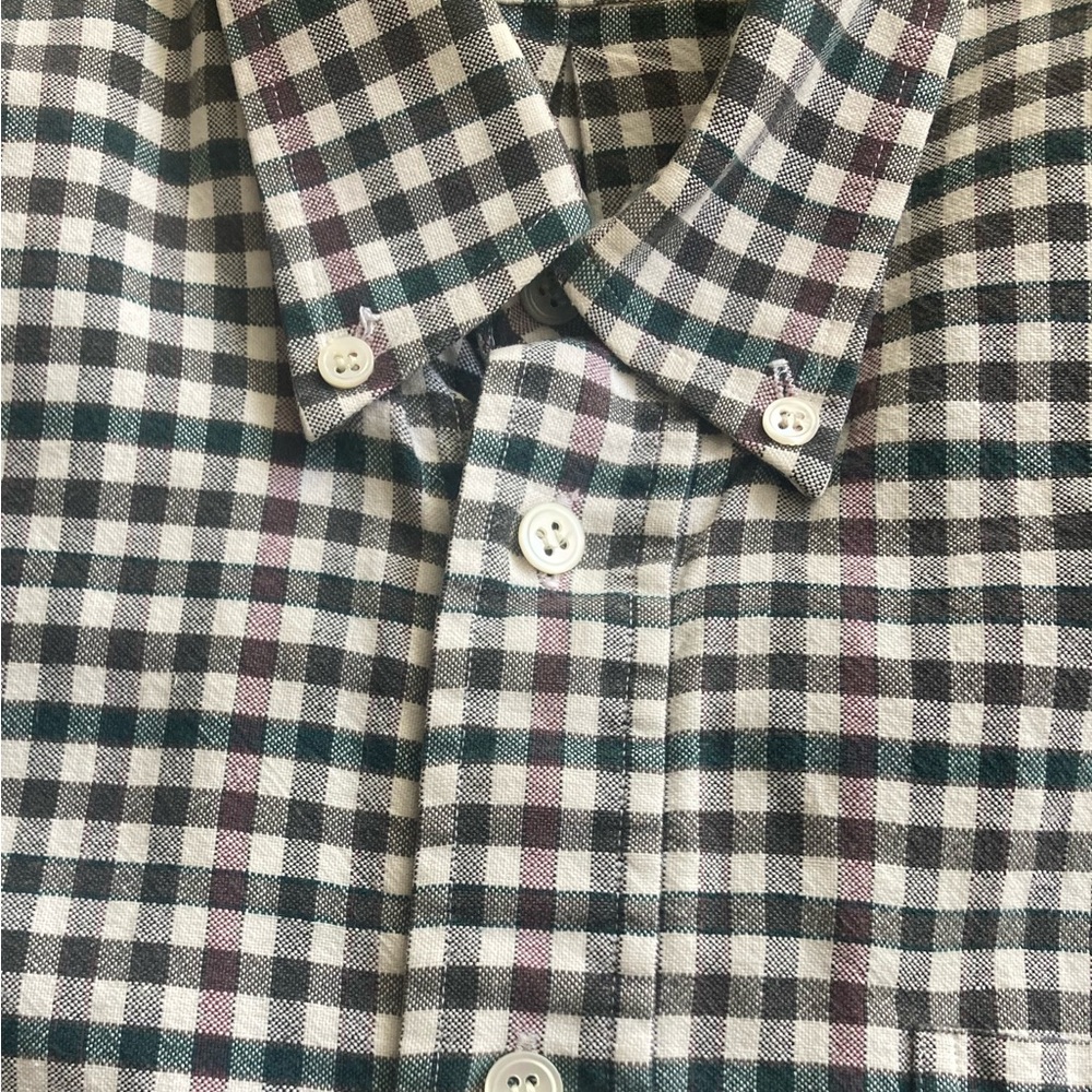 💫Bretches Vintage 80s Men’s Plaid Shirt Long Sleeve Single Needle Tailoring - Picture 6 of 8